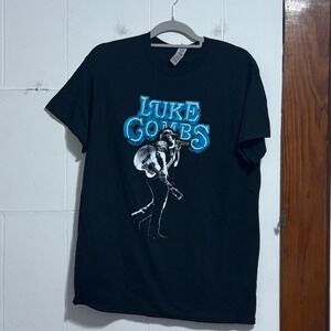 Luke Combs The Middle of Somewhere Tour T Shirt Black Short Sleeve Cotton Size M